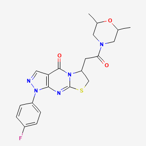 6-(2-(2,6-dimethylmorpholino)-2-oxoethyl)-1-(4-fluorophenyl)-6,7-dihydropyrazolo[3,4-d]thiazolo[3,2-a]pyrimidin-4(1H)-one