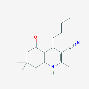 molecular formula C17H24N2O B2569064 4-Butyl-2,7,7-trimethyl-5-oxo-1,4,5,6,7,8-hexahydro-3-quinolinecarbonitrile CAS No. 860611-69-4