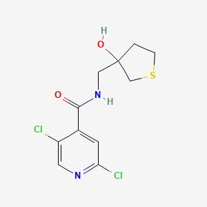 2,5-dichloro-N-[(3-hydroxythiolan-3-yl)methyl]pyridine-4-carboxamide