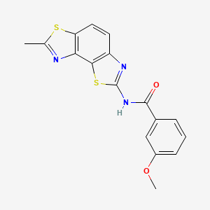 molecular formula C17H13N3O2S2 B2569073 3-methoxy-N-(7-methyl-[1,3]thiazolo[5,4-e][1,3]benzothiazol-2-yl)benzamide CAS No. 361482-05-5