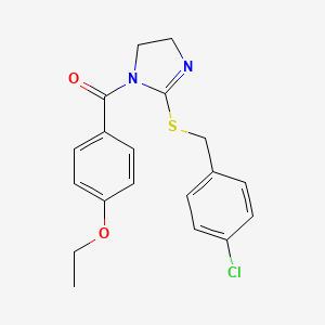[2-[(4-Chlorophenyl)methylsulfanyl]-4,5-dihydroimidazol-1-yl]-(4-ethoxyphenyl)methanone