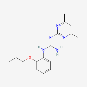 molecular formula C16H21N5O B2569082 1-(4,6-二甲基嘧啶-2-基)-3-(2-丙氧苯基)胍 CAS No. 352659-63-3