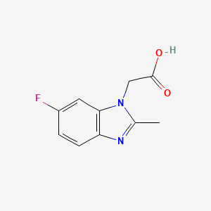 molecular formula C10H9FN2O2 B2569083 2-(6-Fluoro-2-methyl-1H-1,3-benzodiazol-1-yl)acetic acid CAS No. 1514566-82-5