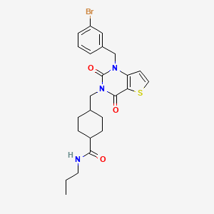 4-{[1-(3-bromobenzyl)-2,4-dioxo-1,4-dihydrothieno[3,2-d]pyrimidin-3(2H)-yl]methyl}-N-propylcyclohexanecarboxamide