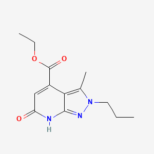 molecular formula C13H17N3O3 B2569087 ethyl 3-methyl-6-oxo-2-propyl-6,7-dihydro-2H-pyrazolo[3,4-b]pyridine-4-carboxylate CAS No. 1174868-97-3