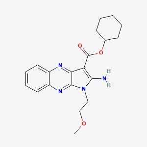 molecular formula C20H24N4O3 B2569091 环己基 2-氨基-1-(2-甲氧基乙基)-1H-吡咯并[2,3-b]喹喔啉-3-羧酸酯 CAS No. 840498-65-9