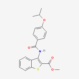 molecular formula C20H19NO4S B2569095 3-(4-异丙氧基苯甲酰氨基)苯并[b]噻吩-2-羧酸甲酯 CAS No. 441290-59-1