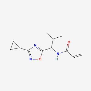 N-[1-(3-cyclopropyl-1,2,4-oxadiazol-5-yl)-2-methylpropyl]prop-2-enamide