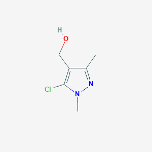 molecular formula C6H9ClN2O B2569104 (5-chloro-1,3-dimethyl-1H-pyrazol-4-yl)methanol CAS No. 105466-41-9