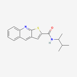molecular formula C17H18N2OS B2569116 N-(3-甲基丁烷-2-基)噻吩并[2,3-b]喹啉-2-甲酰胺 CAS No. 478079-48-0
