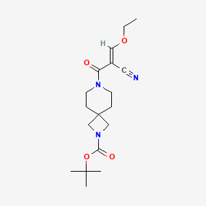 Tert-butyl 7-[(E)-2-cyano-3-ethoxyprop-2-enoyl]-2,7-diazaspiro[3.5]nonane-2-carboxylate