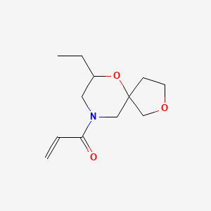 molecular formula C12H19NO3 B2569119 1-(7-Ethyl-2,6-dioxa-9-azaspiro[4.5]decan-9-yl)prop-2-en-1-one CAS No. 2224545-04-2