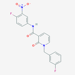 molecular formula C19H13F2N3O4 B2569121 1-(3-fluorobenzyl)-N-(4-fluoro-3-nitrophenyl)-2-oxo-1,2-dihydropyridine-3-carboxamide CAS No. 946353-89-5