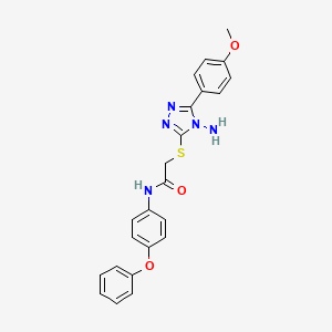 molecular formula C23H21N5O3S B2569130 2-{[4-amino-5-(4-methoxyphenyl)-4H-1,2,4-triazol-3-yl]sulfanyl}-N-(4-phenoxyphenyl)acetamide CAS No. 840498-03-5