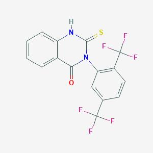 molecular formula C16H8F6N2OS B2569135 3-[2,5-双(三氟甲基)苯基]-2-硫代-3,4-二氢喹唑啉-4-酮 CAS No. 722465-84-1