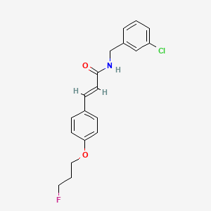 molecular formula C19H19ClFNO2 B2569139 (E)-N-(3-chlorobenzyl)-3-[4-(3-fluoropropoxy)phenyl]-2-propenamide CAS No. 1164495-66-2