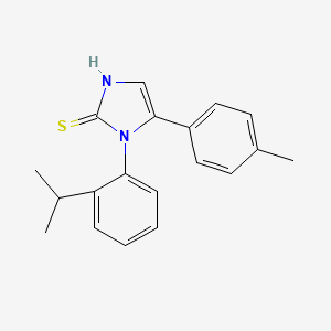 molecular formula C19H20N2S B2569141 1-(2-isopropylphenyl)-5-(4-methylphenyl)-1H-imidazole-2-thiol CAS No. 790681-62-8