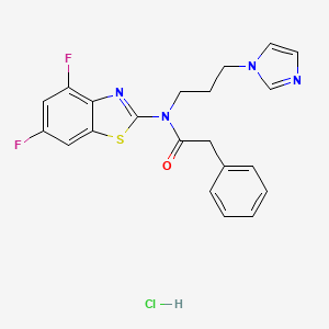 N-(3-(1H-imidazol-1-yl)propyl)-N-(4,6-difluorobenzo[d]thiazol-2-yl)-2-phenylacetamide hydrochloride
