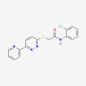 molecular formula C17H13ClN4OS B2569157 N-(2-chlorophenyl)-2-(6-pyridin-2-ylpyridazin-3-yl)sulfanylacetamide CAS No. 922958-61-0