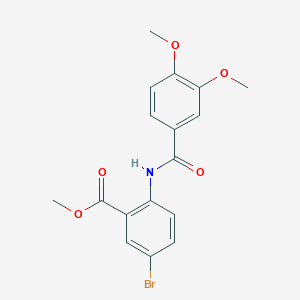 molecular formula C17H16BrNO5 B2569161 Methyl 5-bromo-2-(3,4-dimethoxybenzamido)benzoate CAS No. 307540-03-0