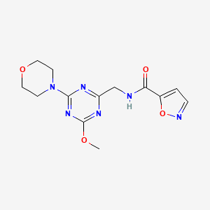 N-((4-methoxy-6-morpholino-1,3,5-triazin-2-yl)methyl)isoxazole-5-carboxamide