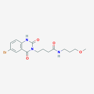 molecular formula C16H20BrN3O4 B2569165 4-(6-bromo-2,4-dioxo-1,2-dihydroquinazolin-3(4H)-yl)-N-(3-methoxypropyl)butanamide CAS No. 686749-18-8