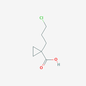 molecular formula C7H11ClO2 B2569168 1-(3-Chloropropyl)cyclopropane-1-carboxylic acid CAS No. 1857641-31-6