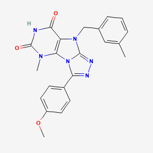 molecular formula C22H20N6O3 B2569186 3-(4-methoxyphenyl)-5-methyl-9-(3-methylbenzyl)-5H-[1,2,4]triazolo[4,3-e]purine-6,8(7H,9H)-dione CAS No. 921828-16-2