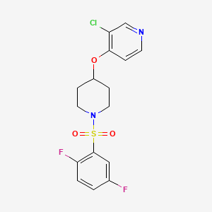 molecular formula C16H15ClF2N2O3S B2569202 3-Chloro-4-((1-((2,5-difluorophenyl)sulfonyl)piperidin-4-yl)oxy)pyridine CAS No. 2034274-74-1