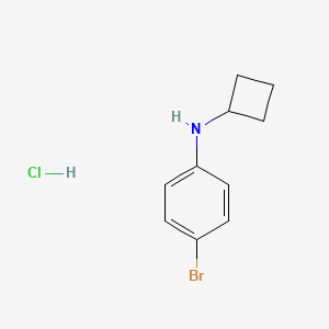 molecular formula C10H13BrClN B2569214 4-Bromo-N-cyclobutylaniline hydrochloride CAS No. 2225144-25-0