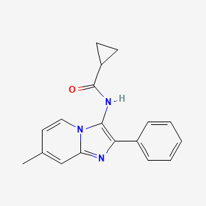 molecular formula C18H17N3O B2569219 N-(7-methyl-2-phenylimidazo[1,2-a]pyridin-3-yl)cyclopropanecarboxamide CAS No. 850931-97-4