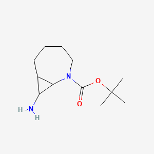 molecular formula C12H22N2O2 B2569221 tert-Butyl 8-amino-2-azabicyclo[5.1.0]octane-2-carboxylate CAS No. 2155852-87-0