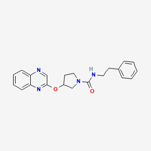 N-(2-phenylethyl)-3-(quinoxalin-2-yloxy)pyrrolidine-1-carboxamide