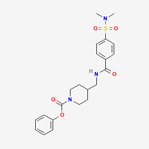 phenyl 4-((4-(N,N-dimethylsulfamoyl)benzamido)methyl)piperidine-1-carboxylate