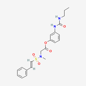 [3-(propylcarbamoylamino)phenyl] 2-[methyl-[(E)-2-phenylethenyl]sulfonylamino]acetate