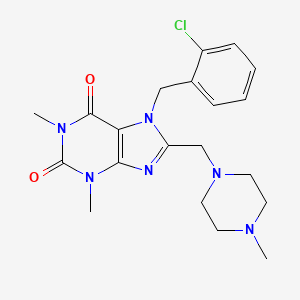 7-(2-chlorobenzyl)-1,3-dimethyl-8-((4-methylpiperazin-1-yl)methyl)-1H-purine-2,6(3H,7H)-dione