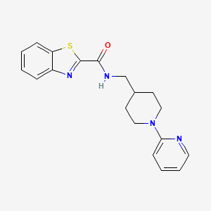 molecular formula C19H20N4OS B2569257 N-((1-(pyridin-2-yl)piperidin-4-yl)methyl)benzo[d]thiazole-2-carboxamide CAS No. 1235219-32-5