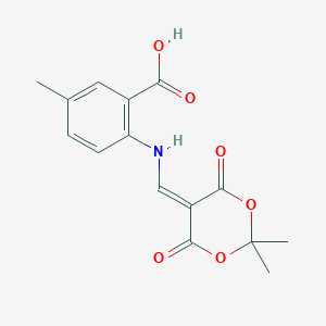 2-{[(2,2-Dimethyl-4,6-dioxo-1,3-dioxan-5-yliden)methyl]amino}-5-methylbenzenecarboxylic acid