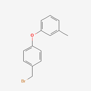 molecular formula C14H13BrO B2569260 1-[4-(Bromomethyl)phenoxy]-3-methylbenzene CAS No. 95922-53-5