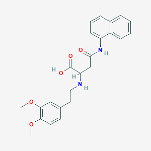 molecular formula C24H26N2O5 B2569270 2-((3,4-Dimethoxyphenethyl)amino)-4-(naphthalen-1-ylamino)-4-oxobutanoic acid CAS No. 1047679-02-6