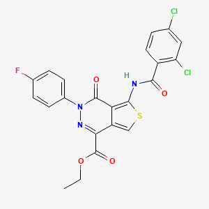 Ethyl 5-[(2,4-dichlorobenzoyl)amino]-3-(4-fluorophenyl)-4-oxothieno[3,4-d]pyridazine-1-carboxylate