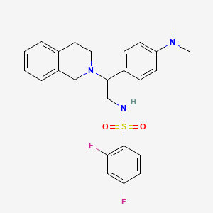 N-(2-(3,4-dihydroisoquinolin-2(1H)-yl)-2-(4-(dimethylamino)phenyl)ethyl)-2,4-difluorobenzenesulfonamide