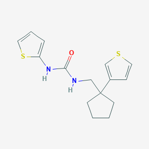1-(Thiophen-2-yl)-3-((1-(thiophen-3-yl)cyclopentyl)methyl)urea