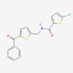 molecular formula C17H12ClNO2S2 B2569291 N-((5-苯甲酰噻吩-2-基)甲基)-5-氯噻吩-2-甲酰胺 CAS No. 1797078-46-6