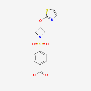 Methyl 4-((3-(thiazol-2-yloxy)azetidin-1-yl)sulfonyl)benzoate