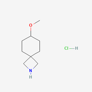 molecular formula C9H18ClNO B2569302 7-Methoxy-2-azaspiro[3.5]nonane;hydrochloride CAS No. 2306272-67-1