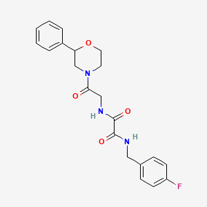 N1-(4-fluorobenzyl)-N2-(2-oxo-2-(2-phenylmorpholino)ethyl)oxalamide