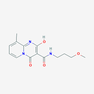 molecular formula C14H17N3O4 B2569326 2-hydroxy-N-(3-methoxypropyl)-9-methyl-4-oxo-4H-pyrido[1,2-a]pyrimidine-3-carboxamide CAS No. 886913-50-4