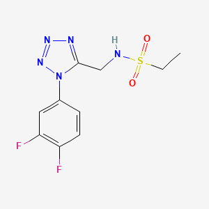 N-((1-(3,4-difluorophenyl)-1H-tetrazol-5-yl)methyl)ethanesulfonamide