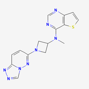molecular formula C15H14N8S B2569358 N-methyl-N-{thieno[3,2-d]pyrimidin-4-yl}-1-{[1,2,4]triazolo[4,3-b]pyridazin-6-yl}azetidin-3-amine CAS No. 2202253-96-9